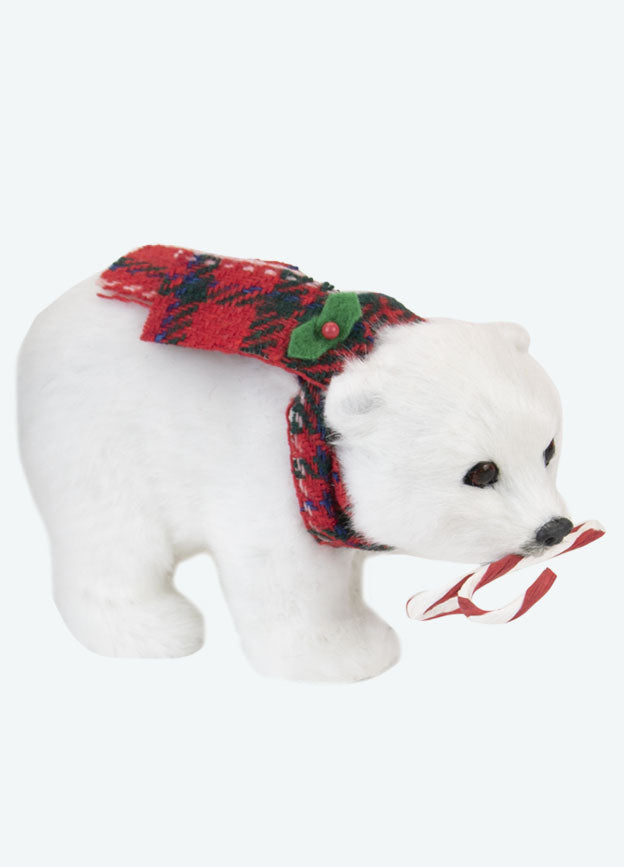 Byers Choice Carolers Colonial Christmas Polar Bear w/ Candy Cane 6696