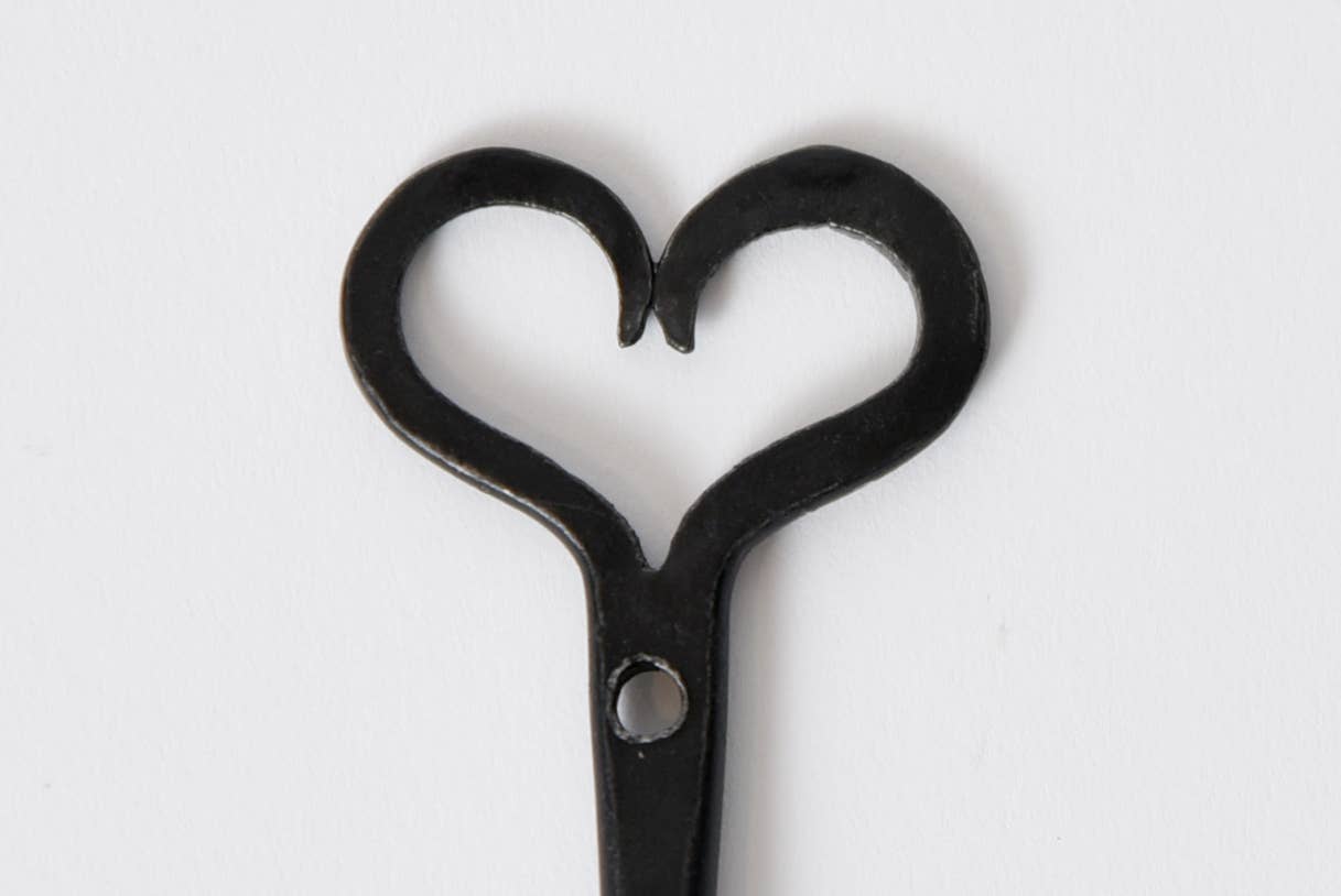 Primitive Rustic Black Iron Heart Taper Wall Sconce 15" - The Primitive Pineapple Collection