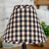 Primitive Colonial Heritage House Check Lampshade 6" Candle Clip Black - The Primitive Pineapple Collection