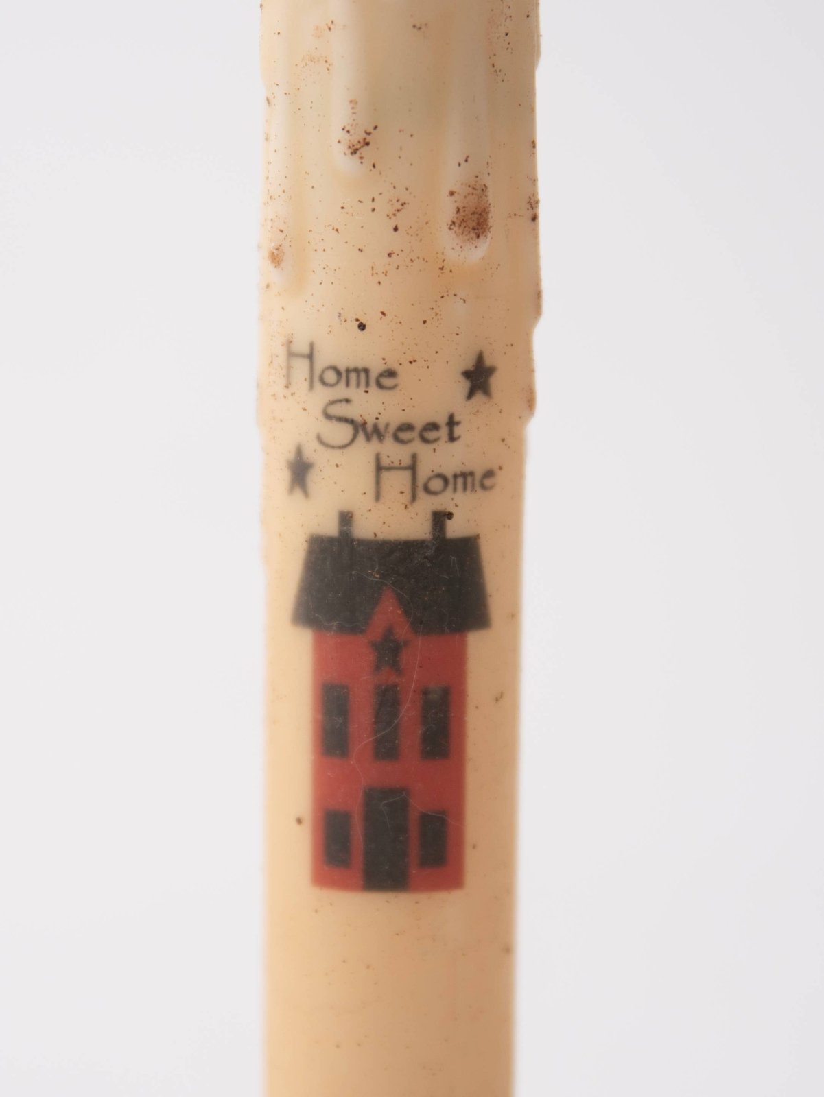 Primitive Handcrafted 7" Home Sweet Home Primitive House LED Timer Taper Candle - The Primitive Pineapple Collection