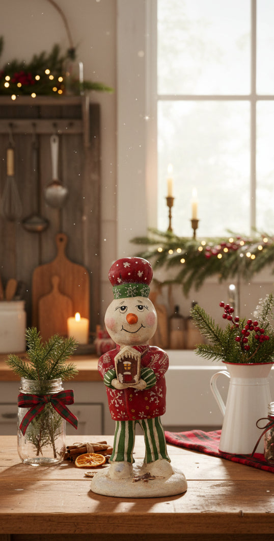 Primitive Folk Art Christmas ESC and Company Christmas Charles McClenning Gingerbread Baker 24151 - The Primitive Pineapple Collection