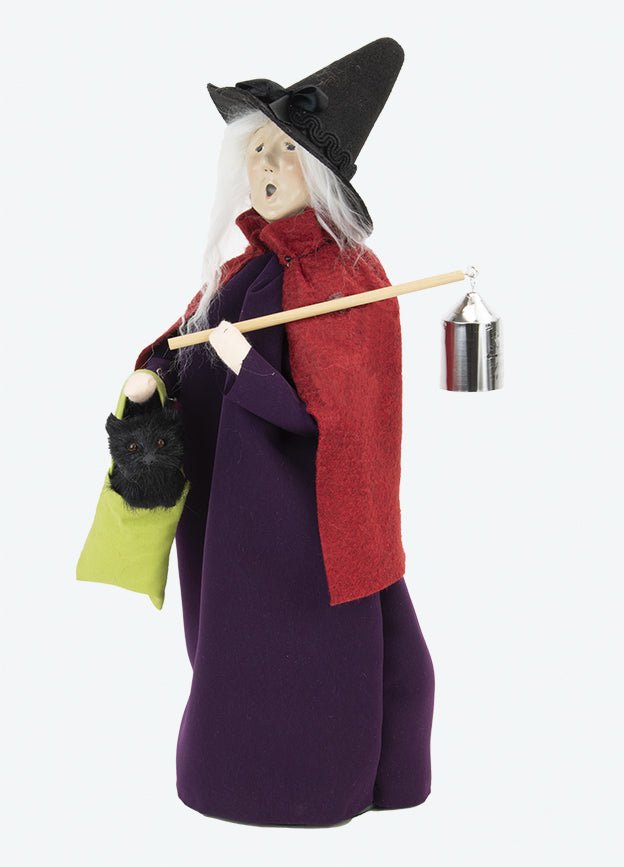 Primitive Colonial Byers Choice Witch w Black Cat 7244 - The Primitive Pineapple Collection