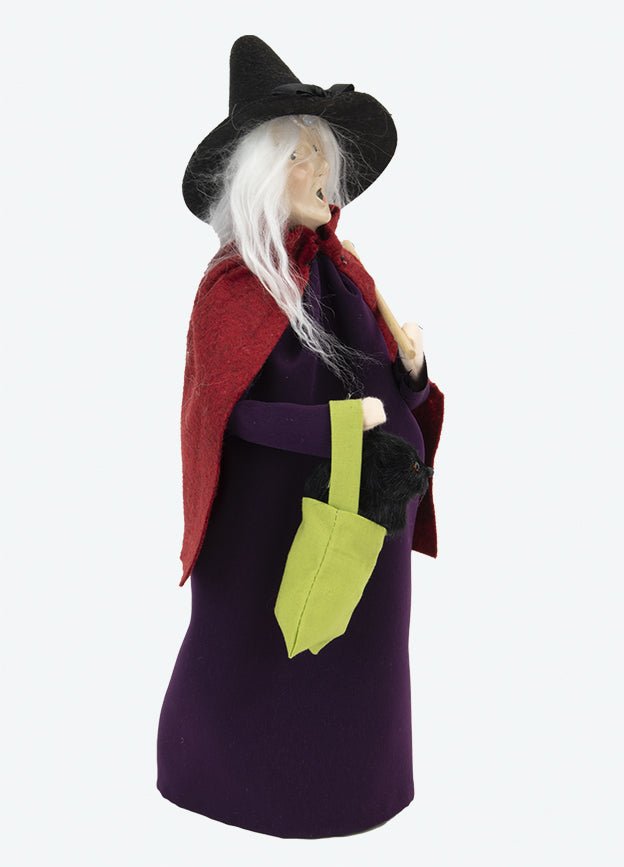 Primitive Colonial Byers Choice Witch w Black Cat 7244 - The Primitive Pineapple Collection