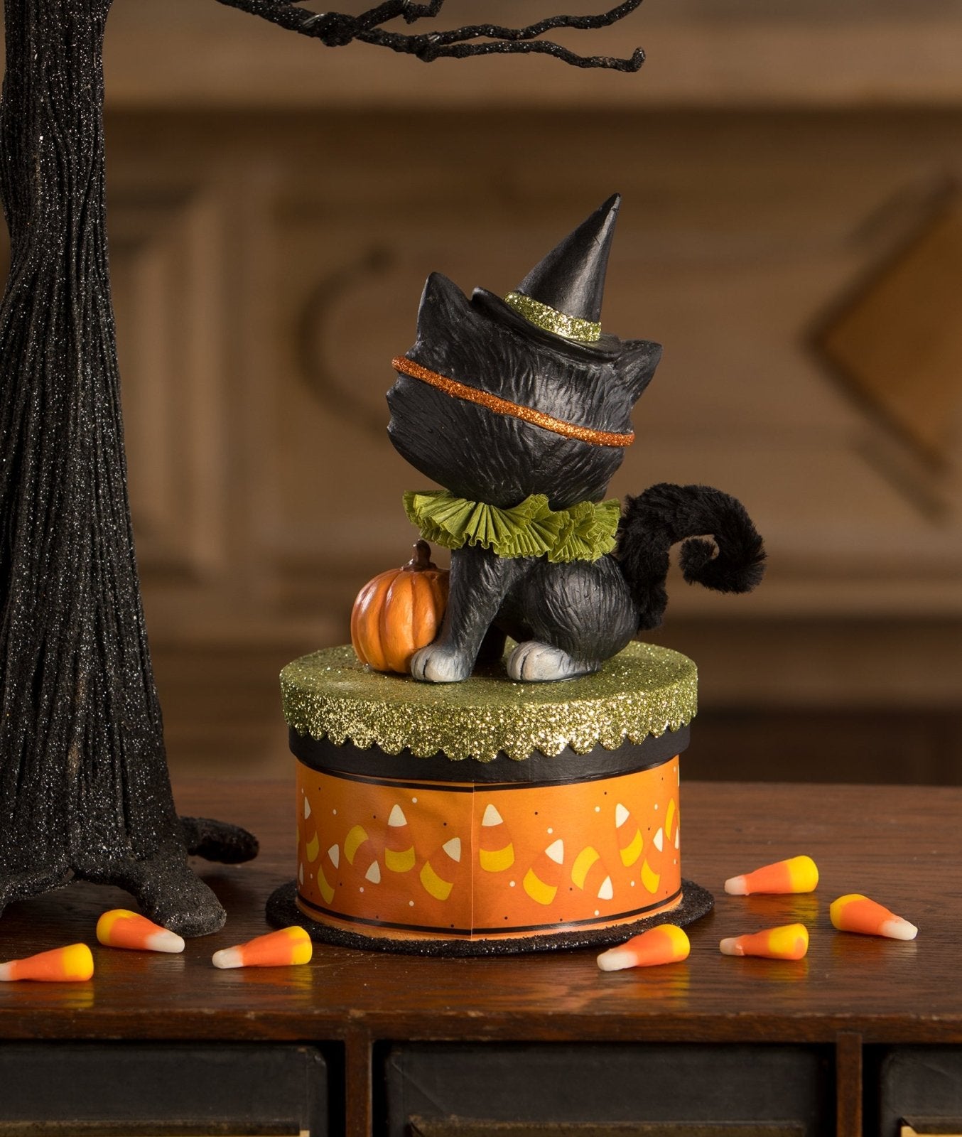 Bethany Lowe Halloween Kitty Binks on Box TL3355 - The Primitive Pineapple Collection