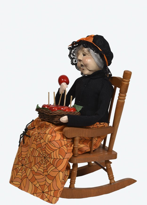 Primitive Colonial Byers Choice Halloween Witch in Rocking Chair 7252 - The Primitive Pineapple Collection