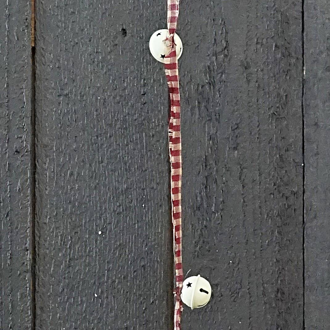 Primitive Country 4ft Mini Cream Bell String Garland - The Primitive Pineapple Collection