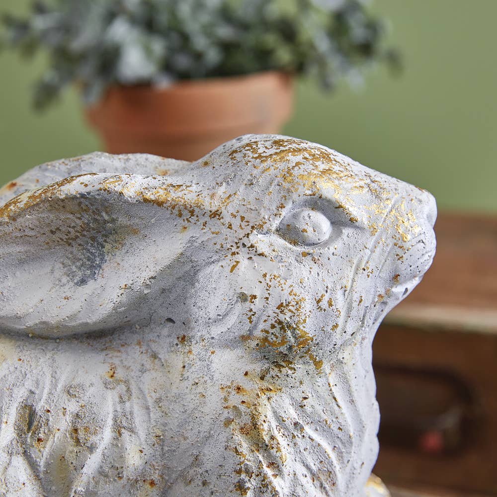 Primitive Rustic Cottage Resting Bunny Figurine - The Primitive Pineapple Collection
