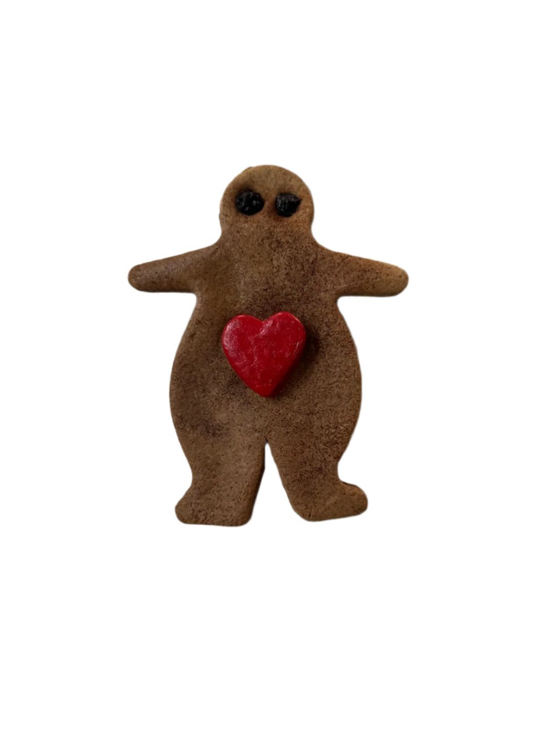 Primitive Handcrafted 7" Rustic Merry Christmas Gingerbread Man w/ Heart Bowl Filler - The Primitive Pineapple Collection