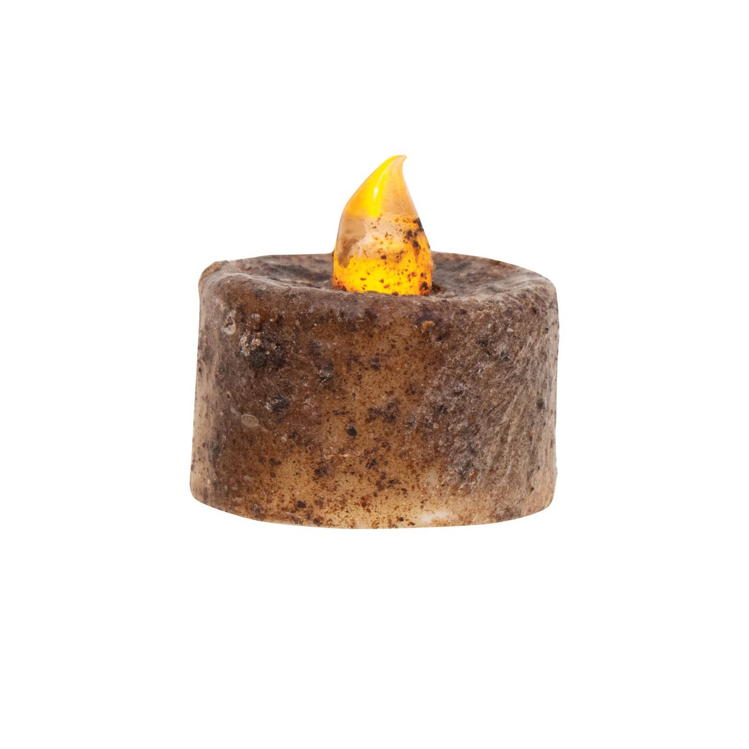 Primitive Farmhouse Burnt Mustard Timer LED Tealights Pack of 6 - The Primitive Pineapple Collection