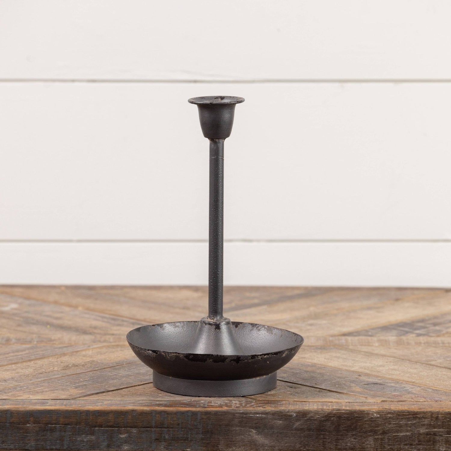 Primitive Ragon House 10.25" Traditional Black Candlestick - The Primitive Pineapple Collection