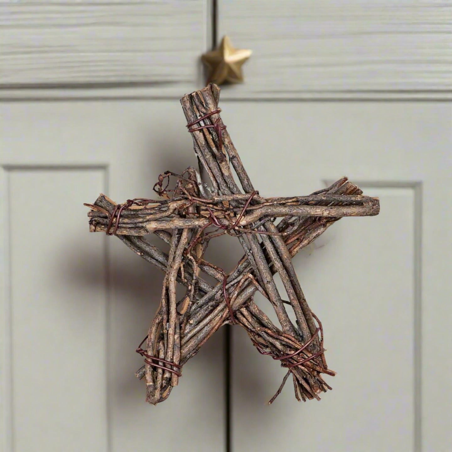 Primitive Colonial Look 4in Rattan Twig Vine Star - The Primitive Pineapple Collection