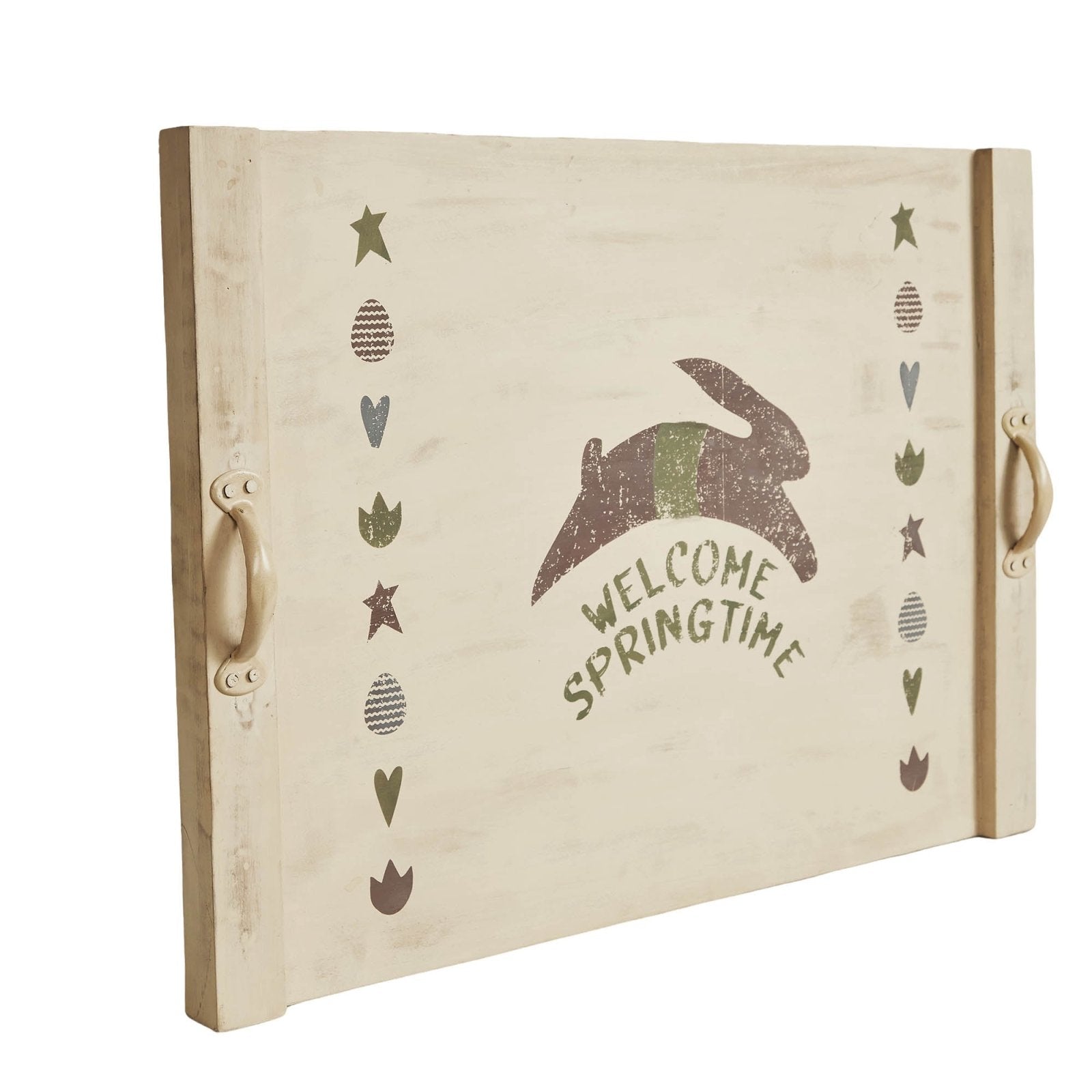 Primitive Farmhouse Welcome Springtime Noodle Board 21.5x29.5 - The Primitive Pineapple Collection