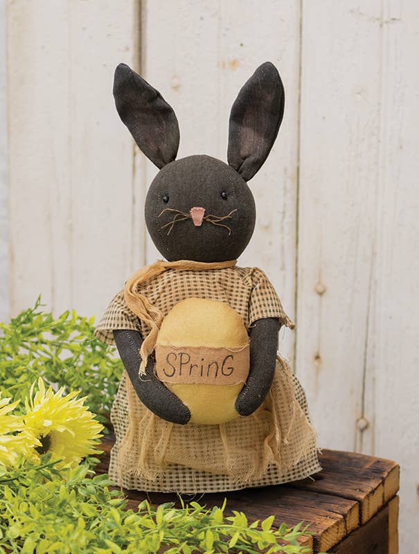 Farmhouse Spring Easter Egg Bunny Doll 15" - The Primitive Pineapple Collection
