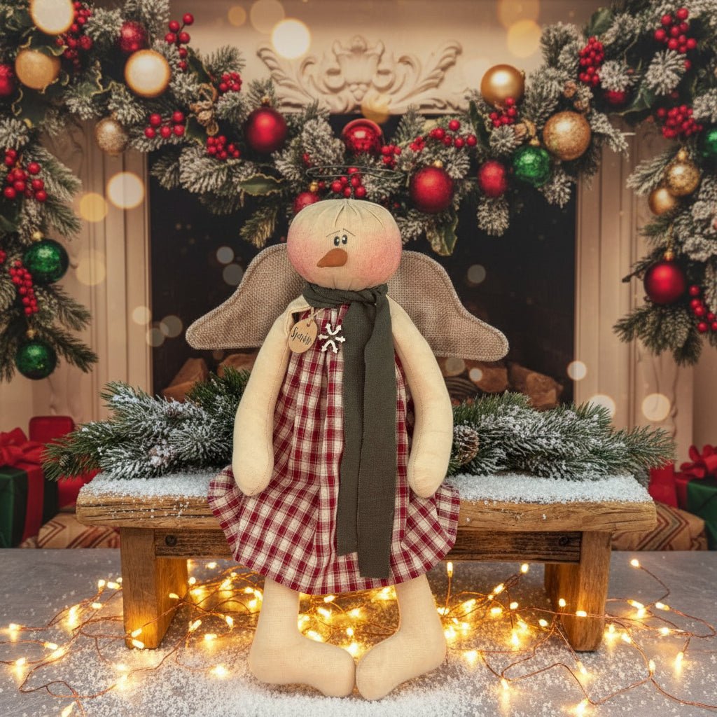 Honey and Me Christmas Sparkle the Snow Angel - The Primitive Pineapple Collection