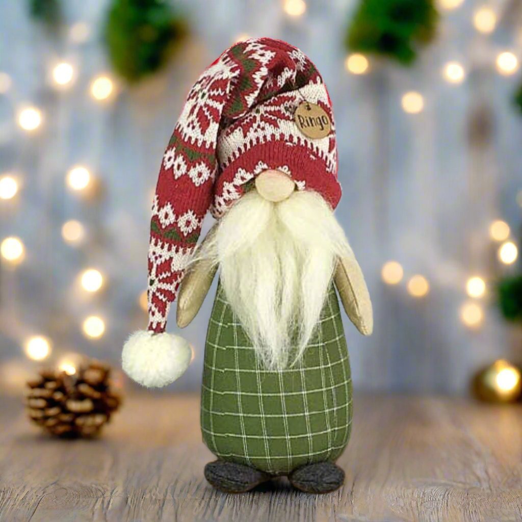 Honey and Me Christmas Ringo the Gnome 10.5" - The Primitive Pineapple Collection