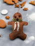Primitive Christmas 8” Handmade Gingerbread Man w/ Cranberry Hanging Ornament - The Primitive Pineapple Collection