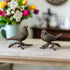 Primitive Farmhouse Vintage Look 2 pc Wrought Iron Birds On Branches - The Primitive Pineapple Collection