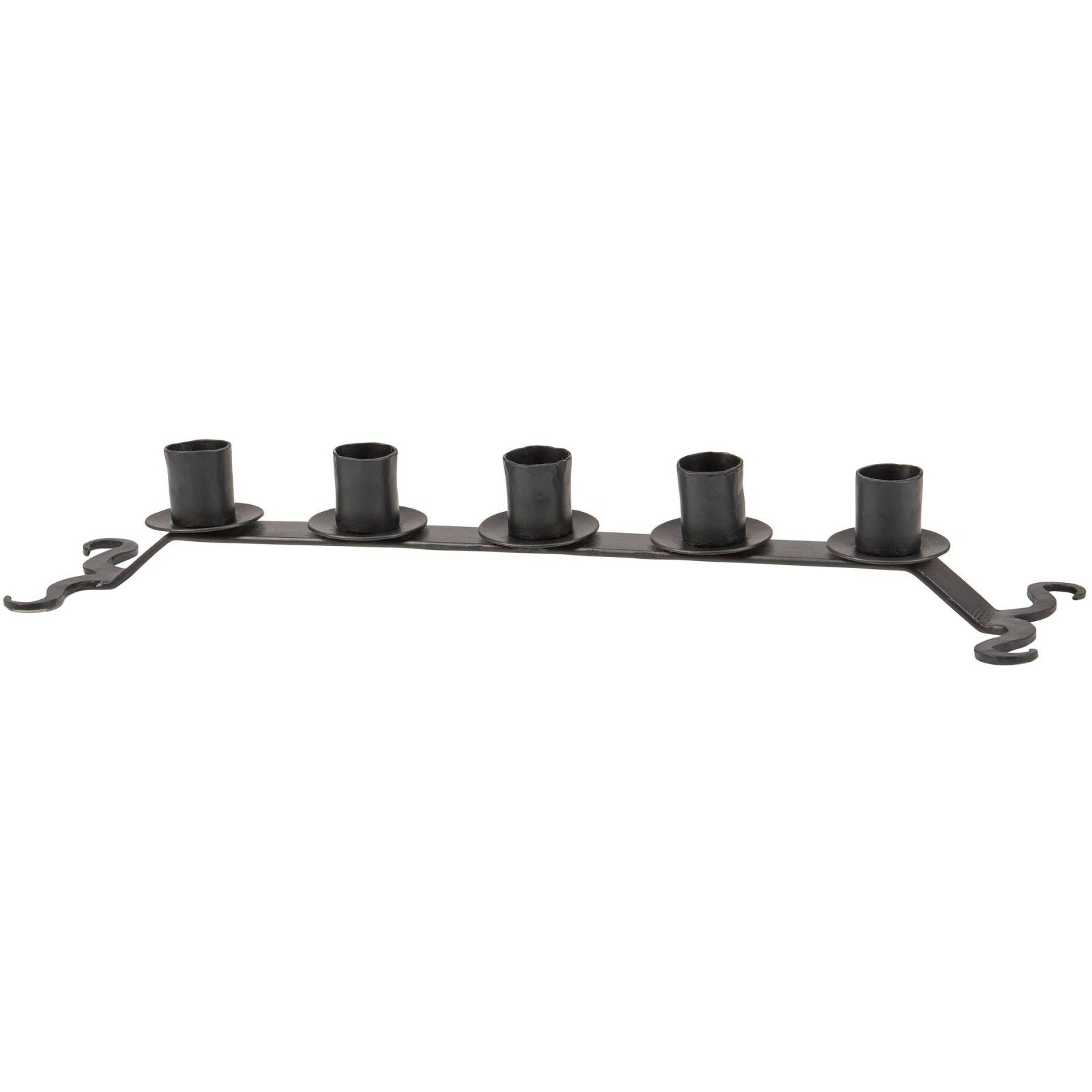 Primitive Black Iron Taper Candle Holder for 5 Candles