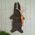 Primitive Easter Spring Flat Bunny with Carrot Hanger 15.75" - The Primitive Pineapple Collection