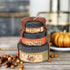 Primitive Fall/ Thanksgiving Stacked Pumpkin Give Thanks Shaker Box Ornament 4"x3" - The Primitive Pineapple Collection