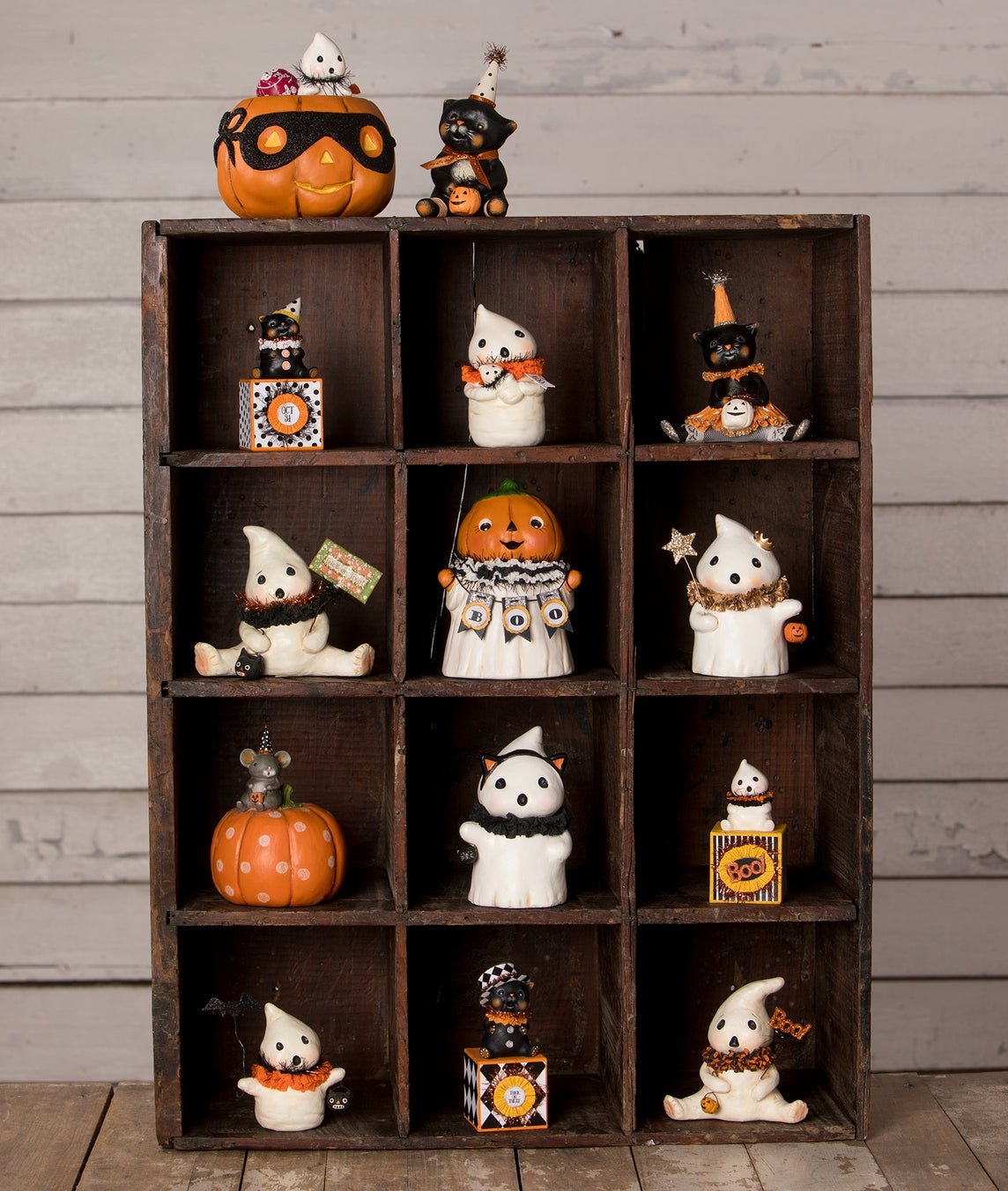 Bethany Lowe Halloween Pumpkin Head Ghostie Boo MA3073 - The Primitive Pineapple Collection