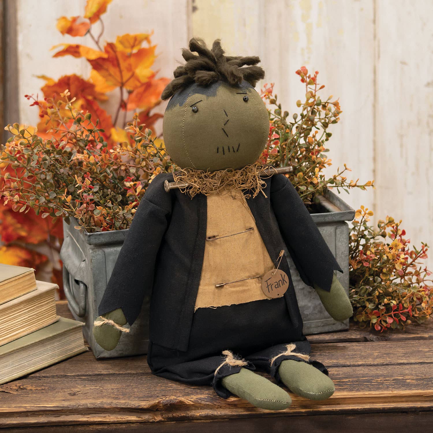 Primitive Halloween Frank Doll 21" - The Primitive Pineapple Collection