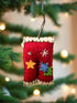 Primitive Christmas Handcrafted Felt 2.5” Red Pants w/ Snowflake Ornament - The Primitive Pineapple Collection