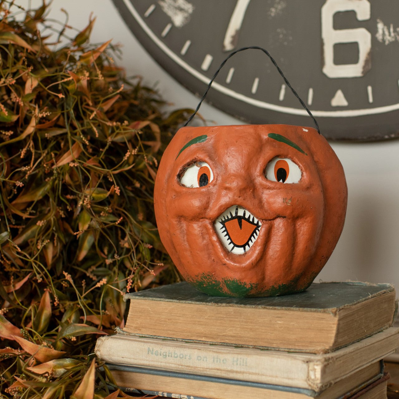 Primitive Halloween Fall Ragon House 5" Orange Jack O Lantern Choir Boy Bucket - The Primitive Pineapple Collection