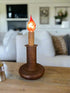 Primitive Colonial Vintage Spool Accent Lamp w/ Silicone Light Bulb - The Primitive Pineapple Collection