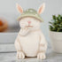 Farmhouse Garden 5.75" White Spring Mushroom Hat Bunny Figurine - The Primitive Pineapple Collection