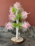Bethany Lowe Inspired Handcrafted USA German Style Goose Pastel Pink/Green Easter Feather Tree w/ Pink Berries 8" - The Primitive Pineapple Collection