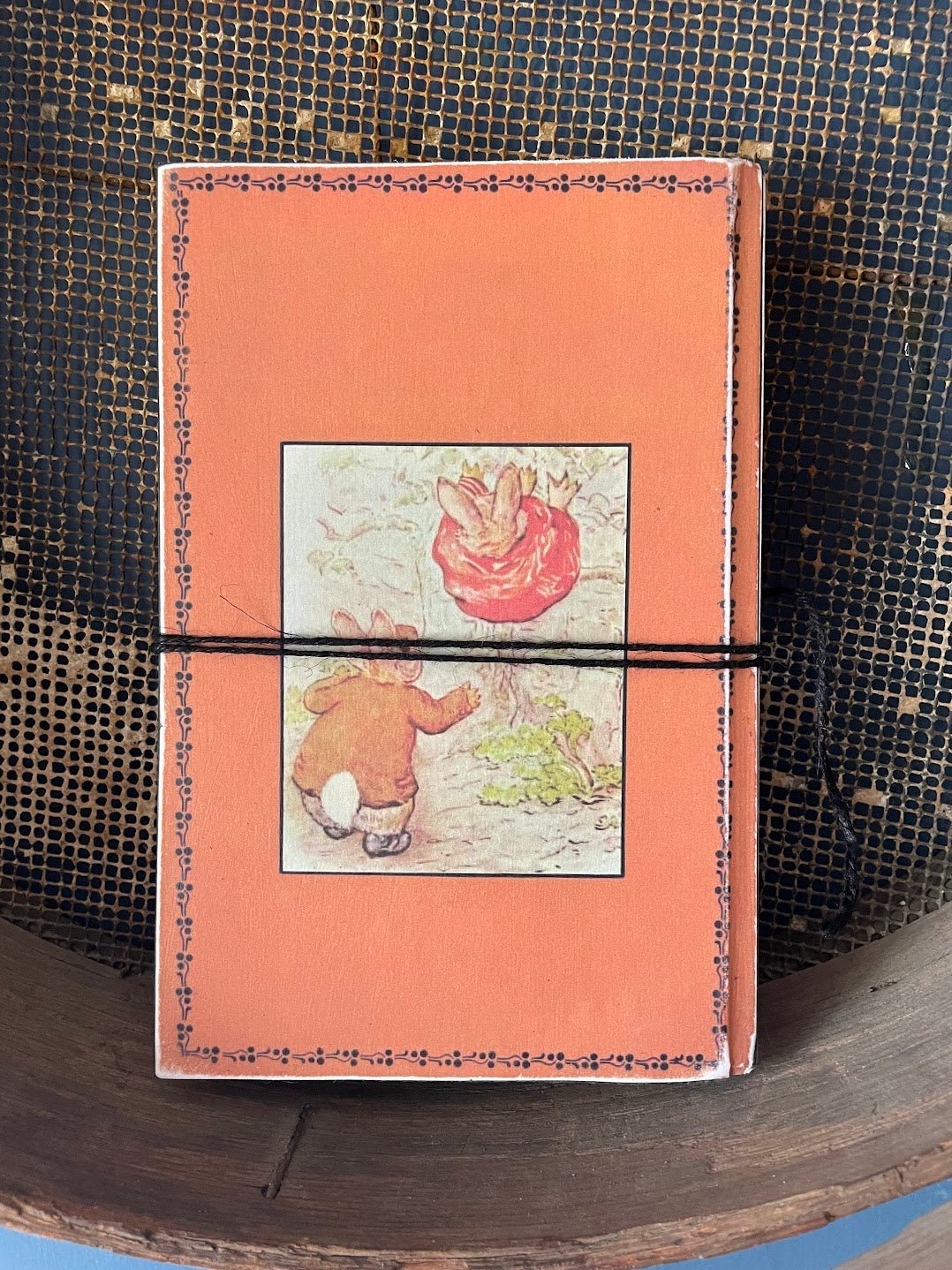 Spring Easter Handcrafted Vintage Look Orange Tale Of Benjamin Bunny Beatrix Potter Book - The Primitive Pineapple Collection