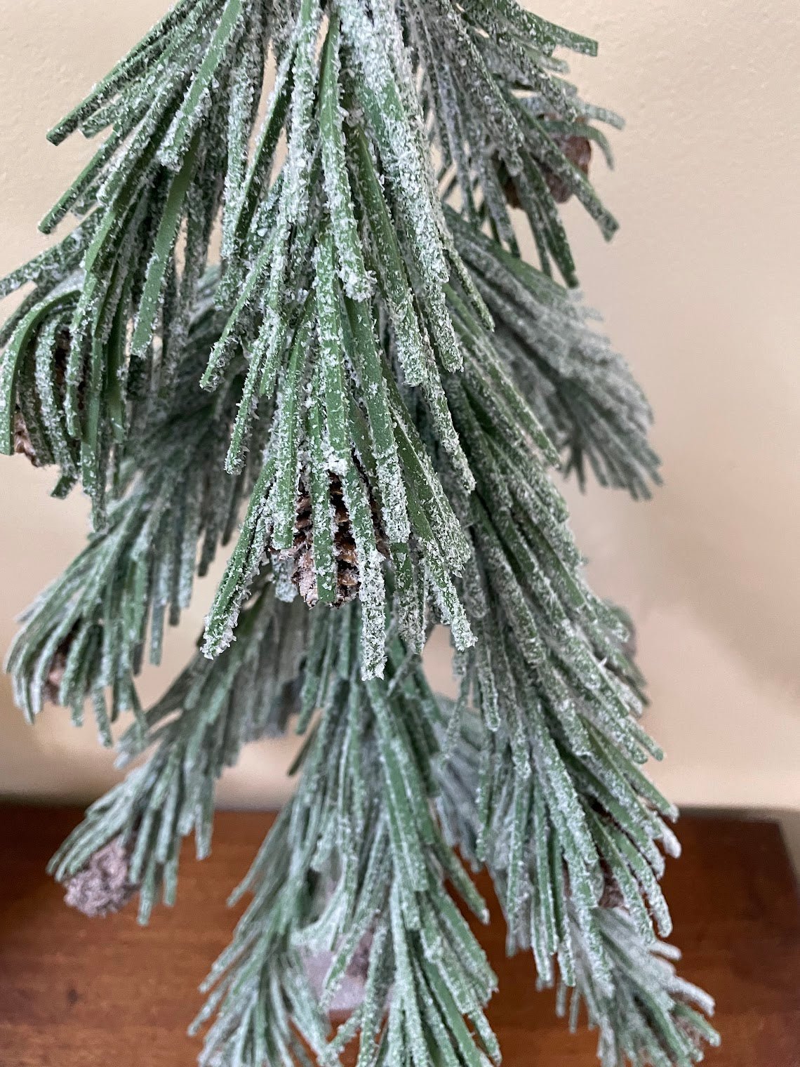 Primitive Rustic Snowy 20" Snowy Fabric Douglas Fir Mini Christmas Tree - The Primitive Pineapple Collection