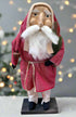 Primitive Christmas Hand Sculpted Clay Face Santa Red Doll 18 " - The Primitive Pineapple Collection