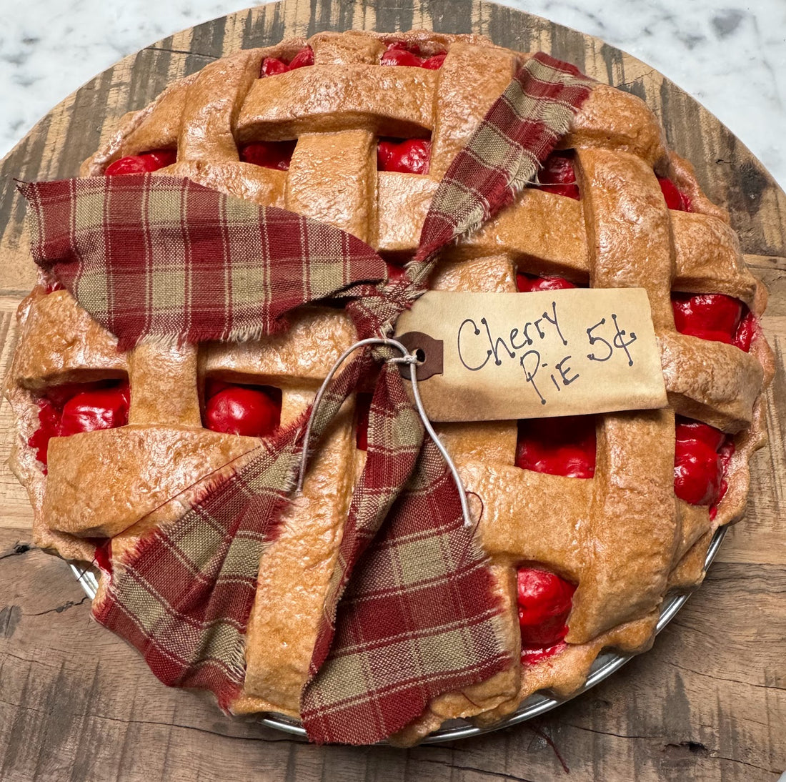 Primitive Colonial 9” Lattice Cherry Pie Choice of Scent