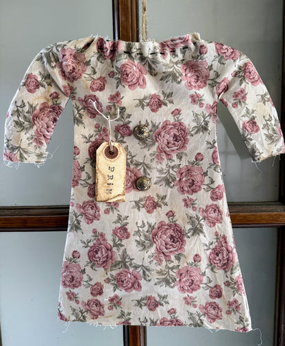 Primitive Colonial Handcrafted Vintage Look Rose Prairie Dress Hanger 13&quot;
