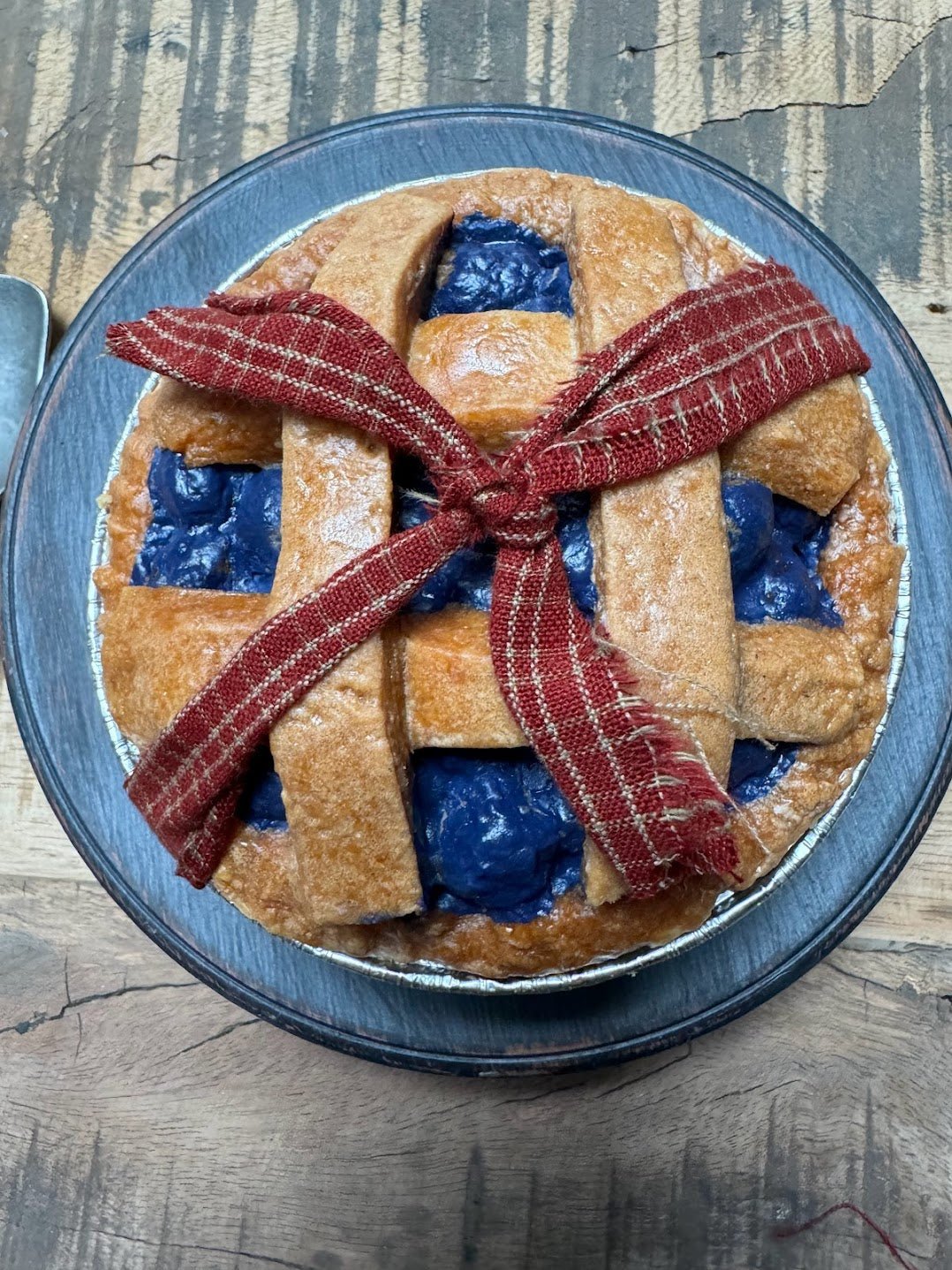 Primitive Colonial 4” Lattice Blueberry Pie Choice of Scent - The Primitive Pineapple Collection