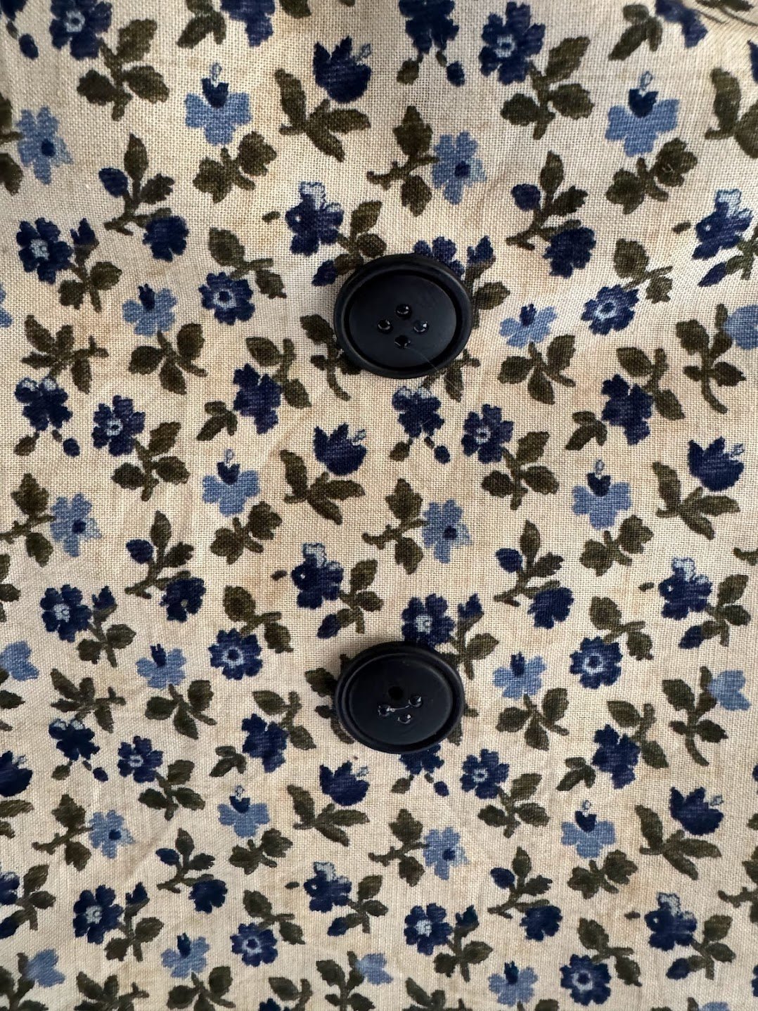 Primitive Colonial Handcrafted Vintage Look Blue Floral Prairie Dress Hanger 13" - The Primitive Pineapple Collection