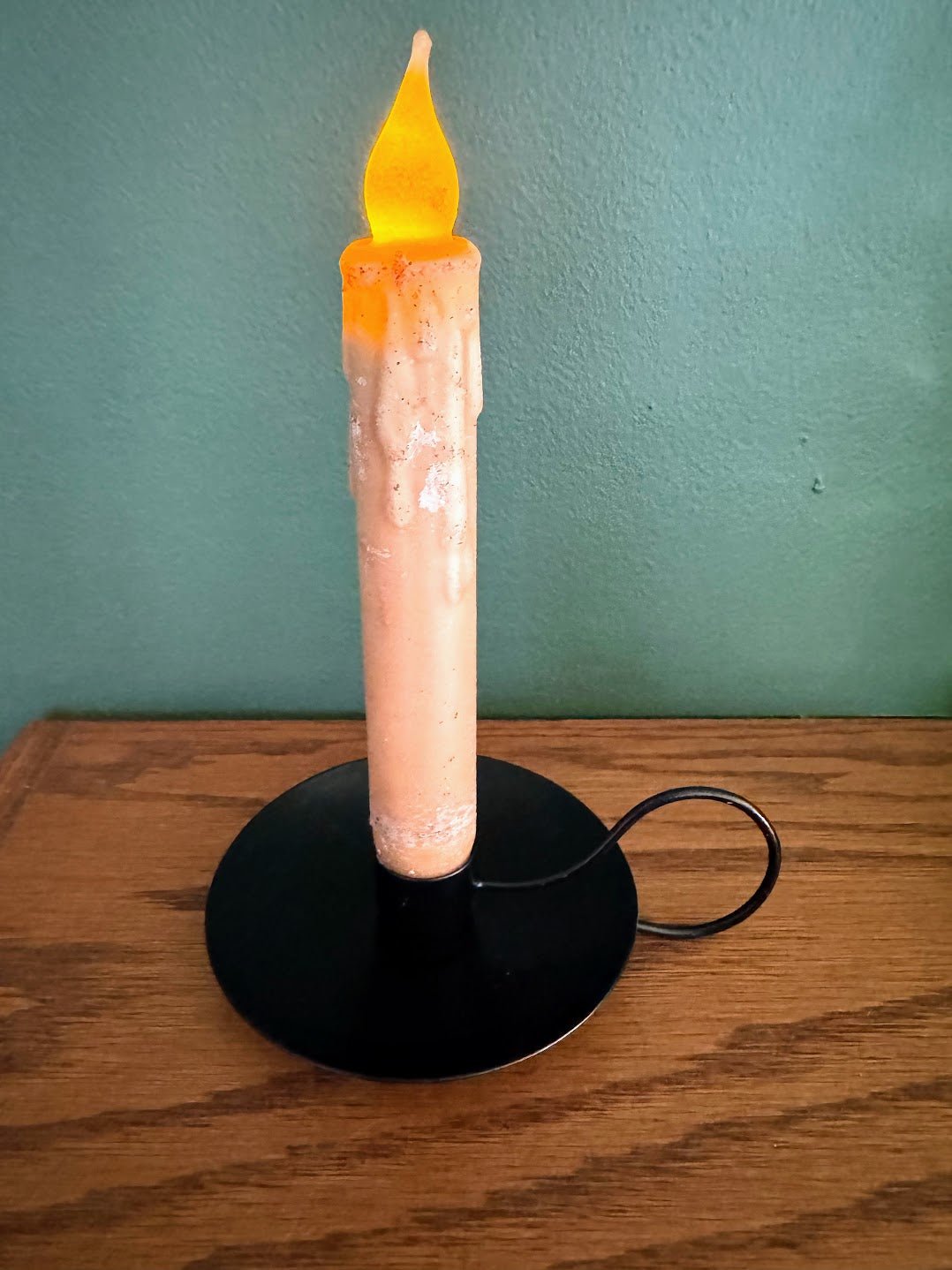 Primitive/Country Black Metal Taper Candle Holder 3.5" - The Primitive Pineapple Collection