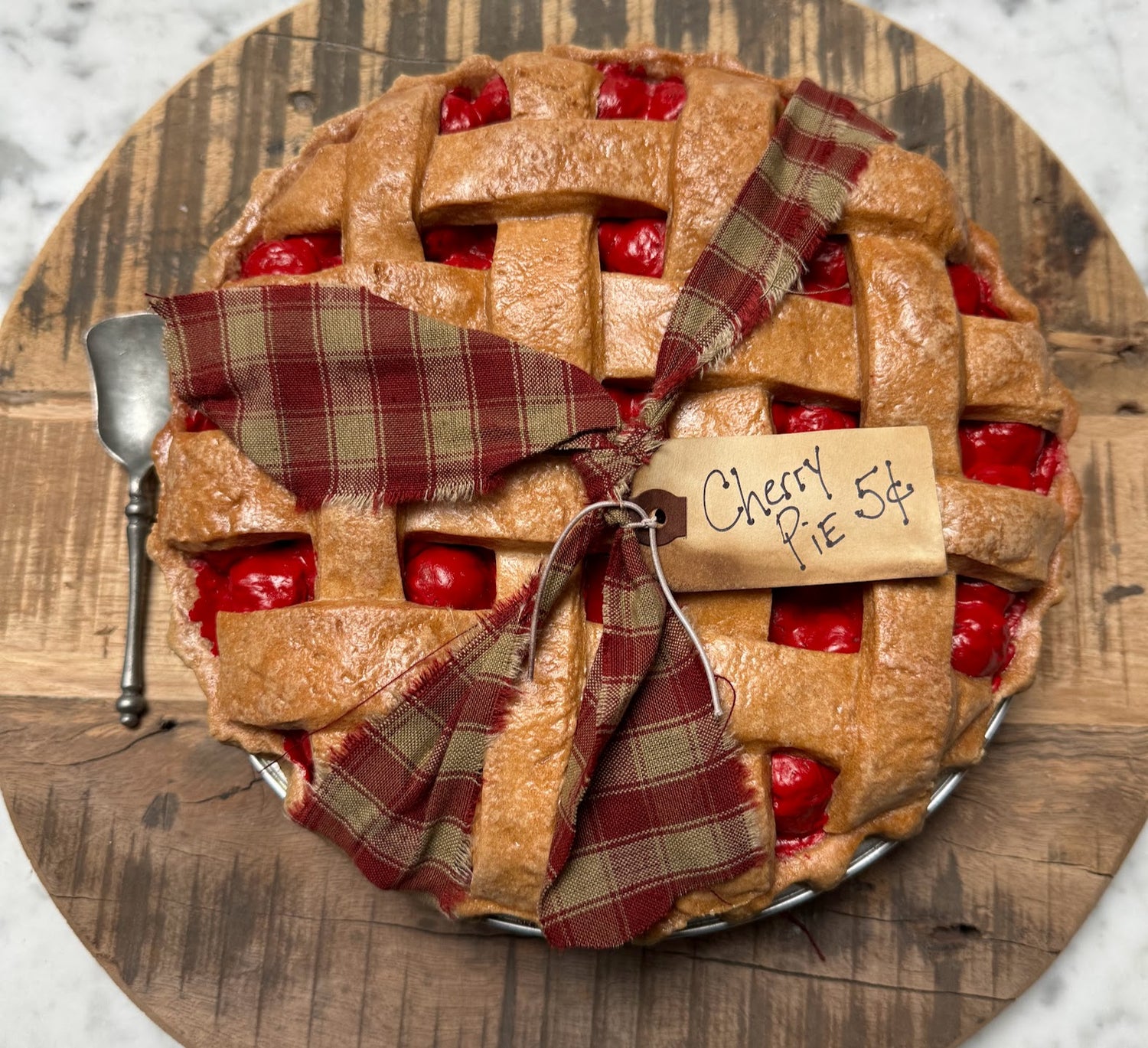 Primitive Colonial 9” Lattice Cherry Pie Choice of Scent - The Primitive Pineapple Collection