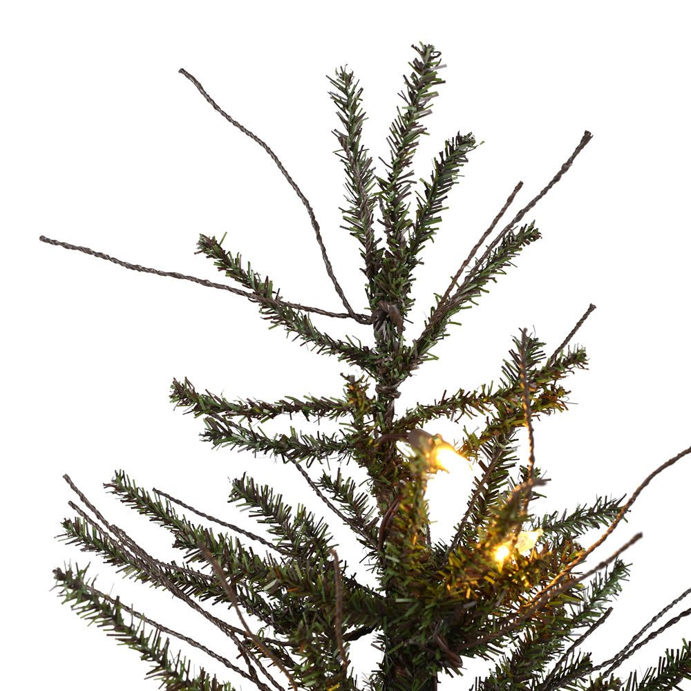 Vickerman 30" Vienna Twig Artificial Christmas Tree, Warm White Dura - lit LED Lights - The Primitive Pineapple Collection