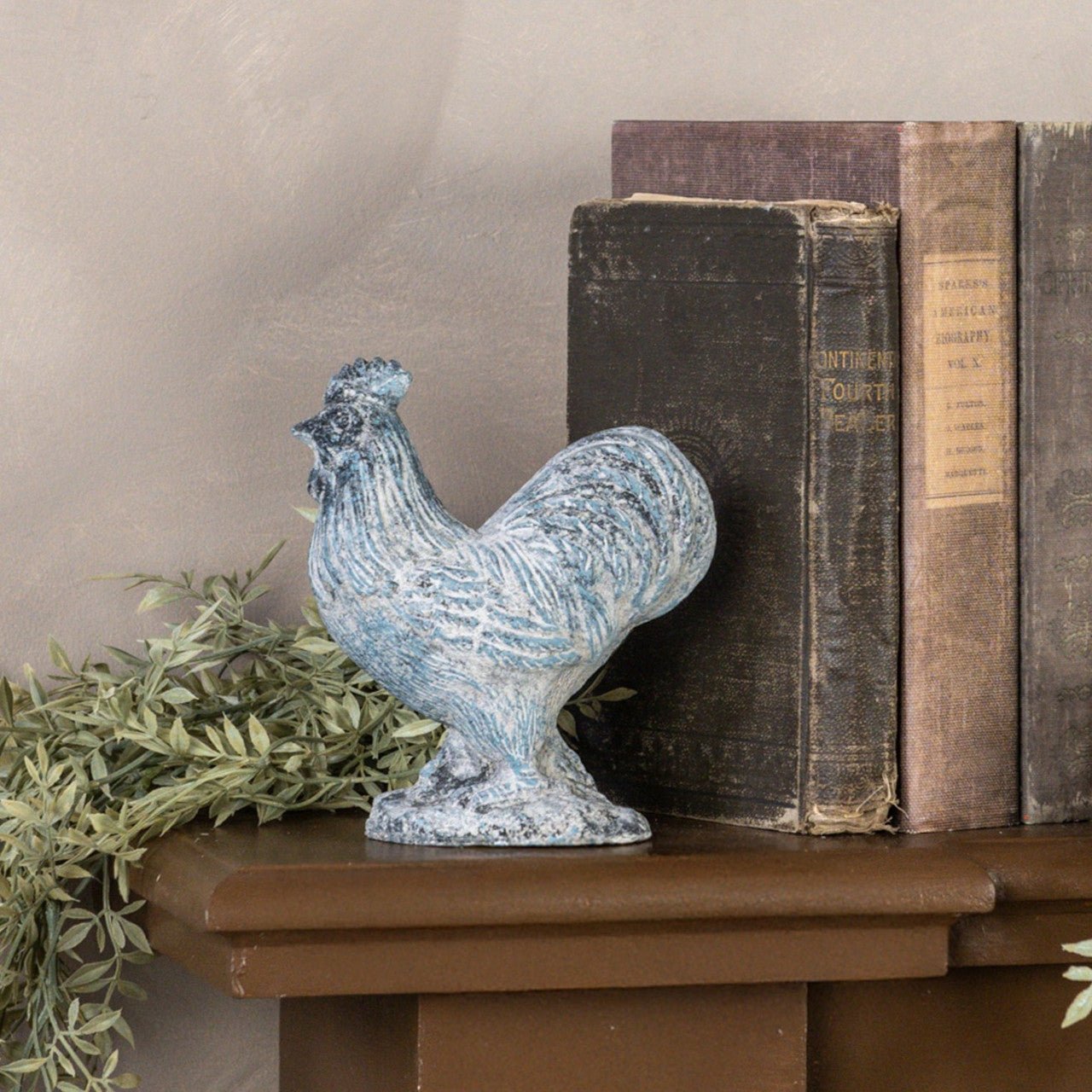 Primitive Ragon House 6" Cement Chicken Rooster Figurine - The Primitive Pineapple Collection