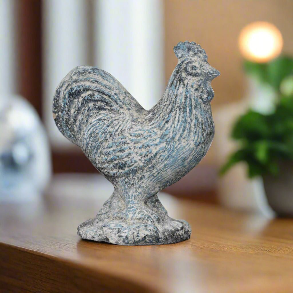 Primitive Ragon House 6" Cement Chicken Rooster Figurine - The Primitive Pineapple Collection
