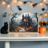 Primitive Halloween Handcrafted Spooky Haunted House w/ JOL Block - The Primitive Pineapple Collection
