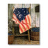 Primitive Folk Art 1776 Flag with Blueberries Rustic Pallet Art USA - The Primitive Pineapple Collection