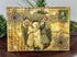 Christmas Handmade Vintage Postcard 5”x7 Canvas Plaque Building Snowman - The Primitive Pineapple Collection