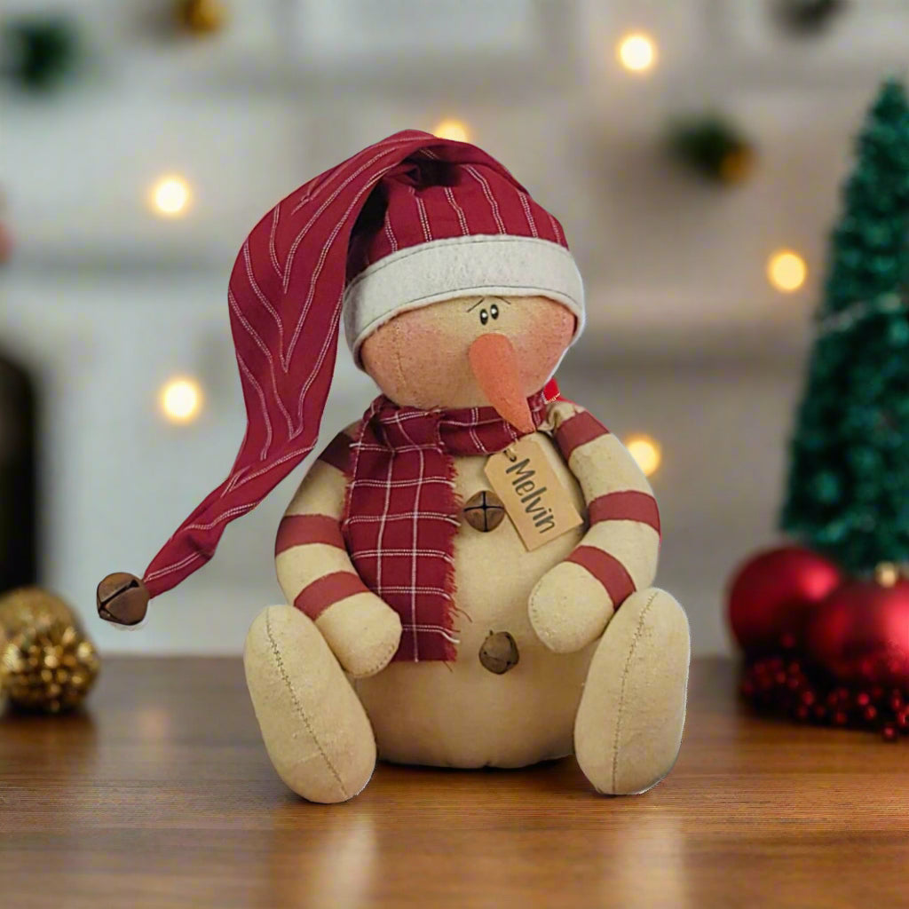 Honey and Me Christmas Melvin the Whimsical Snowman C19676 - The Primitive Pineapple Collection
