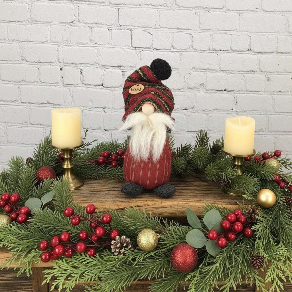 Honey and Me Christmas Wink the Gnome 8" - The Primitive Pineapple Collection