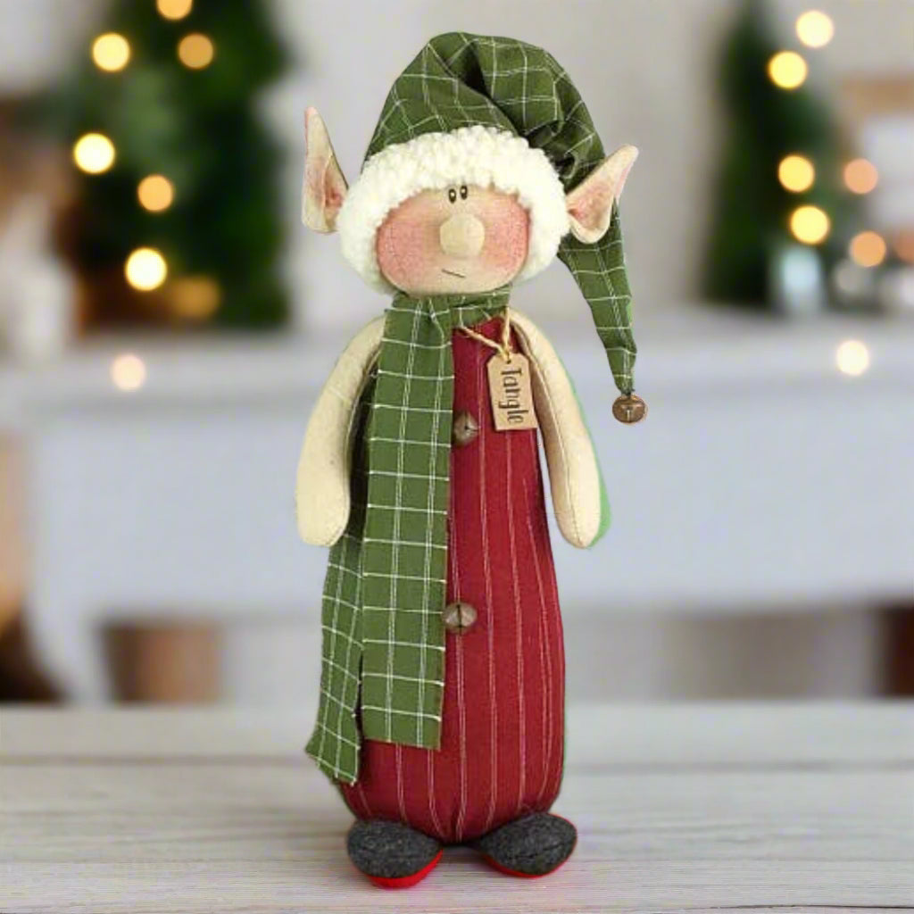 Honey and Me Christmas Tangle the Whimsy Elf 13" - The Primitive Pineapple Collection