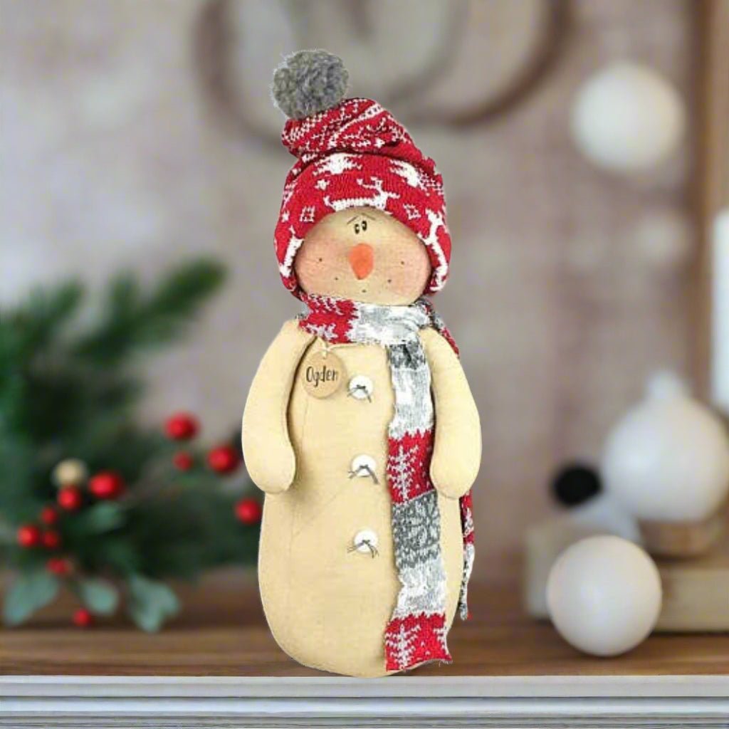 Honey and Me Christmas Ogden the Snowman - The Primitive Pineapple Collection